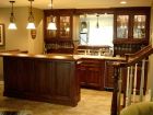 Wet Bar with Glass Storage Cabinets